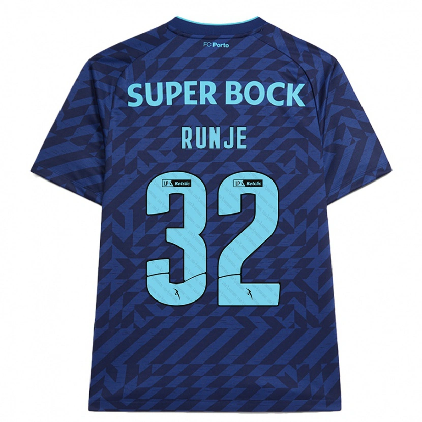 Danxen Niño Camiseta Roko Runje #32 Azul Marino Equipación Tercera 2024/25 La Camisa