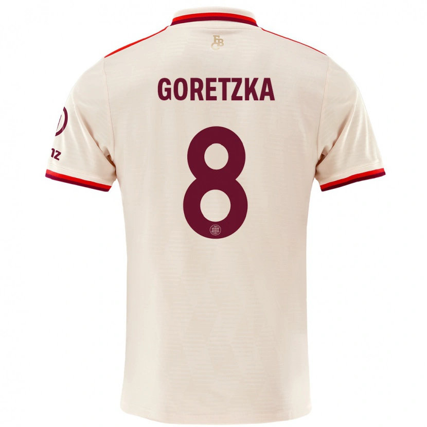 Danxen Niño Camiseta Leon Goretzka #8 Lino Equipación Tercera 2024/25 La Camisa