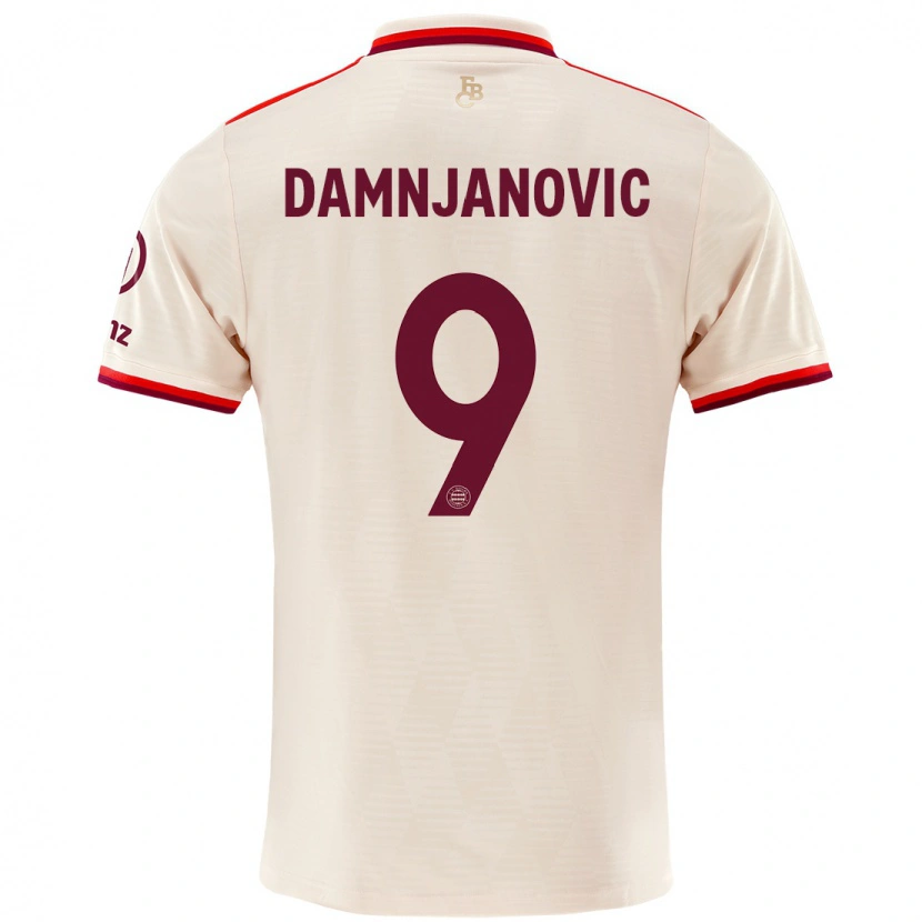 Danxen Niño Camiseta Jovana Damnjanović #9 Lino Equipación Tercera 2024/25 La Camisa