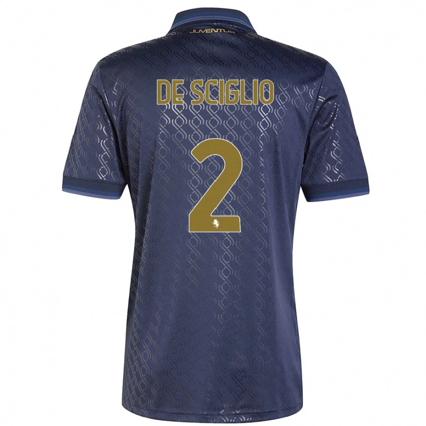 Danxen Niño Camiseta Mattia De Sciglio #2 Azul Marino Equipación Tercera 2024/25 La Camisa