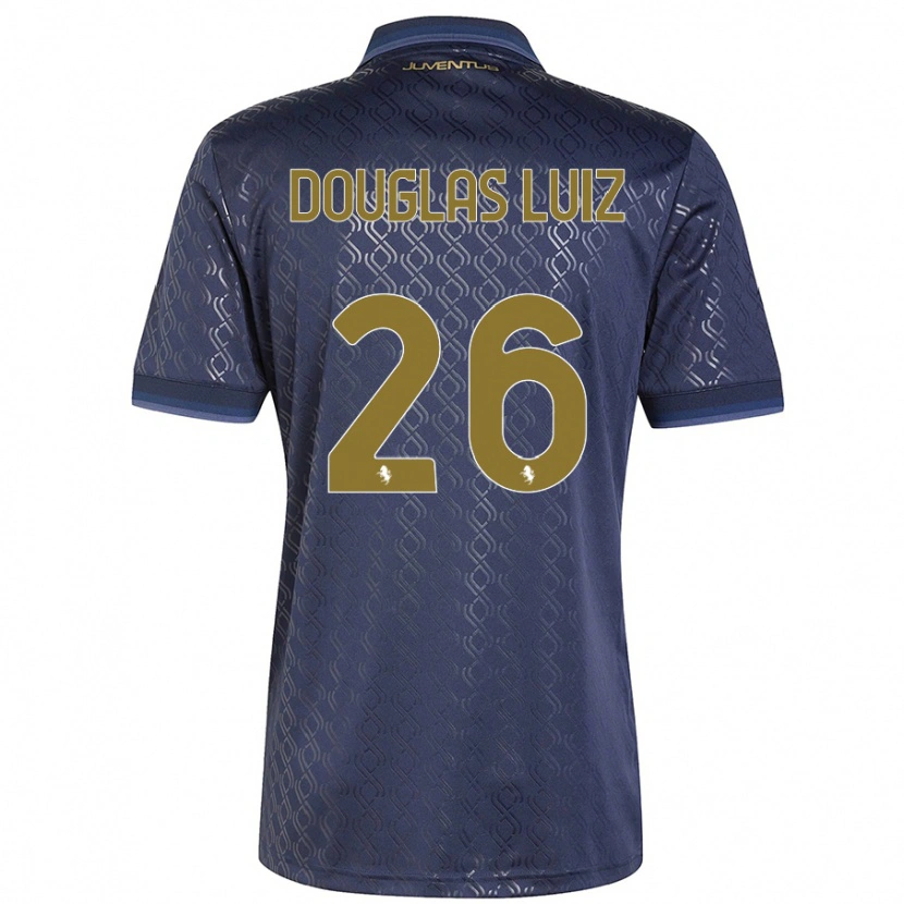 Danxen Niño Camiseta Douglas Luiz #26 Azul Marino Equipación Tercera 2024/25 La Camisa
