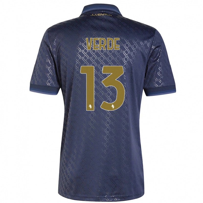 Danxen Niño Camiseta Francesco Verde #13 Azul Marino Equipación Tercera 2024/25 La Camisa