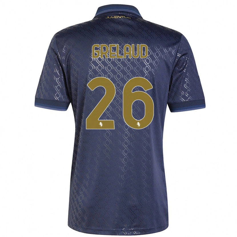 Danxen Niño Camiseta Josue Grelaud #26 Azul Marino Equipación Tercera 2024/25 La Camisa