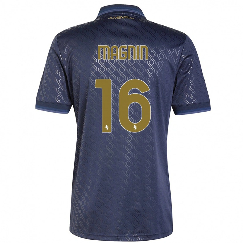 Danxen Niño Camiseta Pauline Peyraud-Magnin #16 Azul Marino Equipación Tercera 2024/25 La Camisa