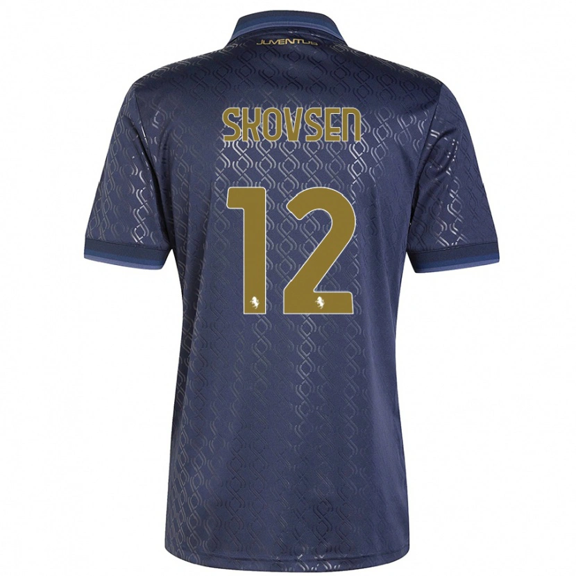 Danxen Niño Camiseta Matilde Lundorf Skovsen #12 Azul Marino Equipación Tercera 2024/25 La Camisa