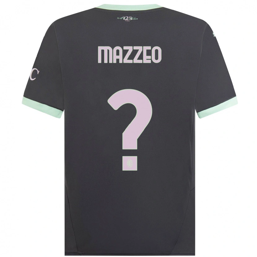 Danxen Niño Camiseta Kevin Mazzeo #0 Gris Equipación Tercera 2024/25 La Camisa