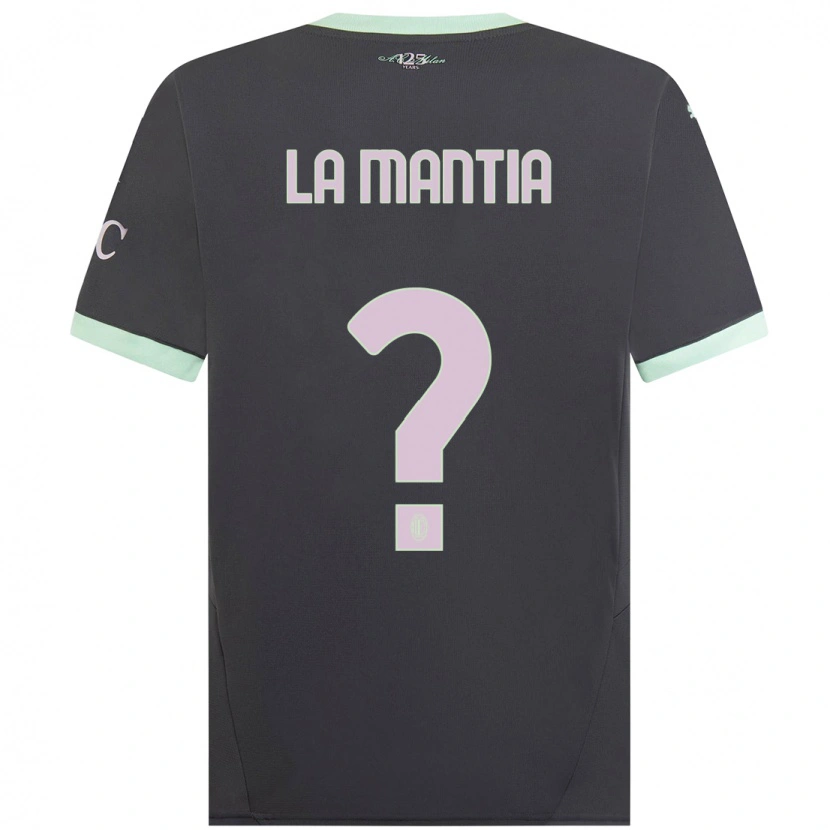 Danxen Niño Camiseta Simon La Mantia #0 Gris Equipación Tercera 2024/25 La Camisa