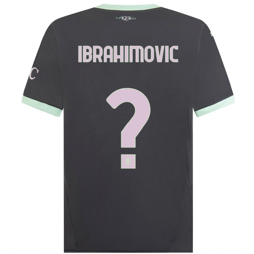 Danxen Niño Camiseta Vincent Ibrahimovic #0 Gris Equipación Tercera 2024/25 La Camisa