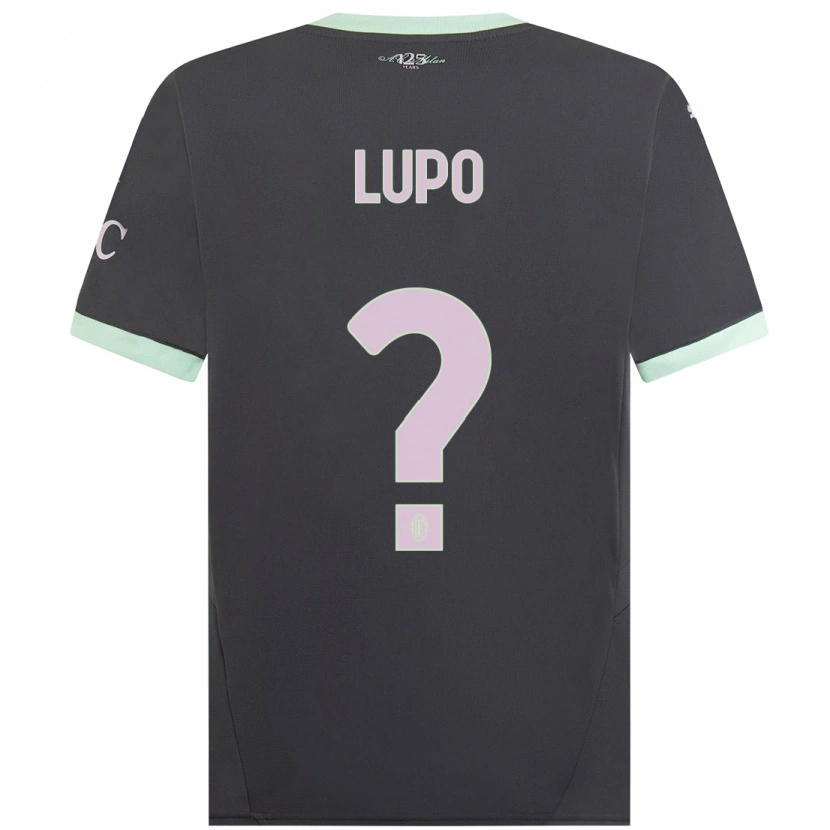 Danxen Niño Camiseta Simone Lupo #0 Gris Equipación Tercera 2024/25 La Camisa