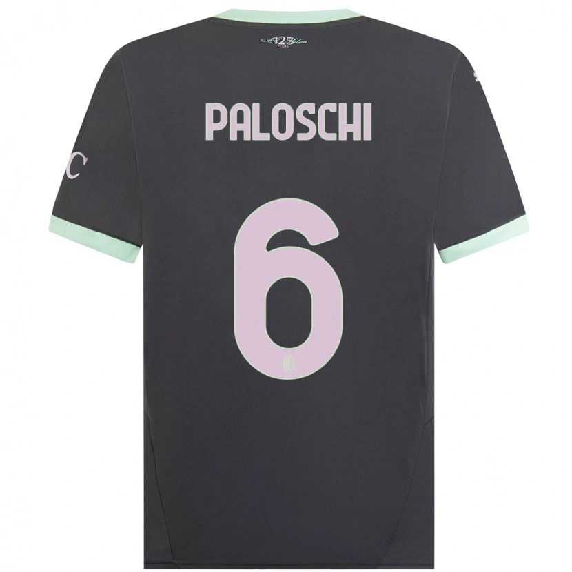 Danxen Niño Camiseta Dorian Paloschi #6 Gris Equipación Tercera 2024/25 La Camisa