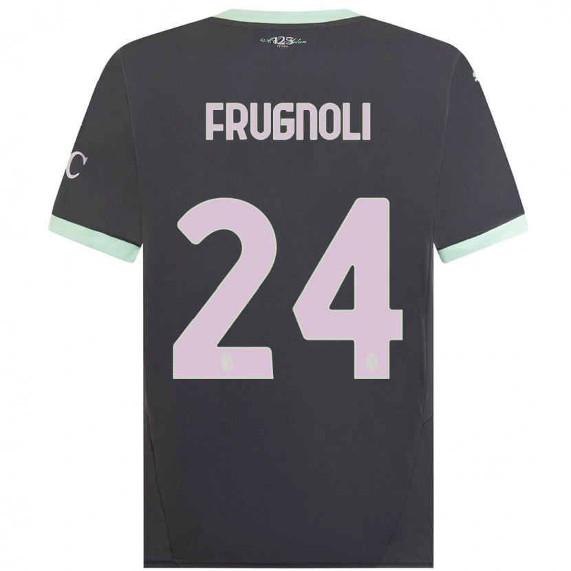 Danxen Niño Camiseta Leonardo Frugnoli #24 Gris Equipación Tercera 2024/25 La Camisa