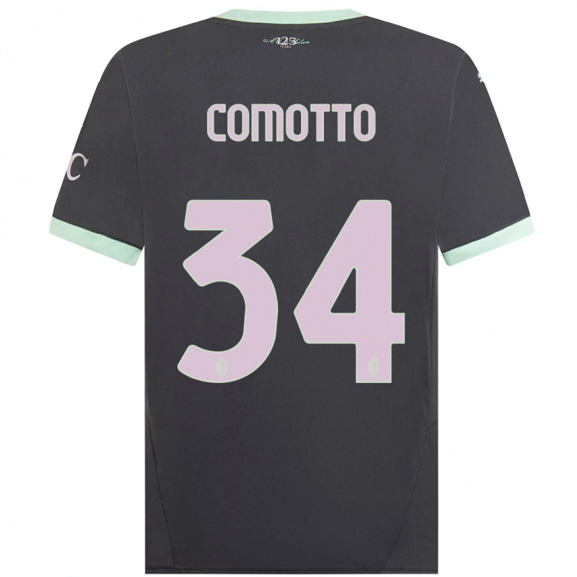Danxen Niño Camiseta Christian Comotto #34 Gris Equipación Tercera 2024/25 La Camisa