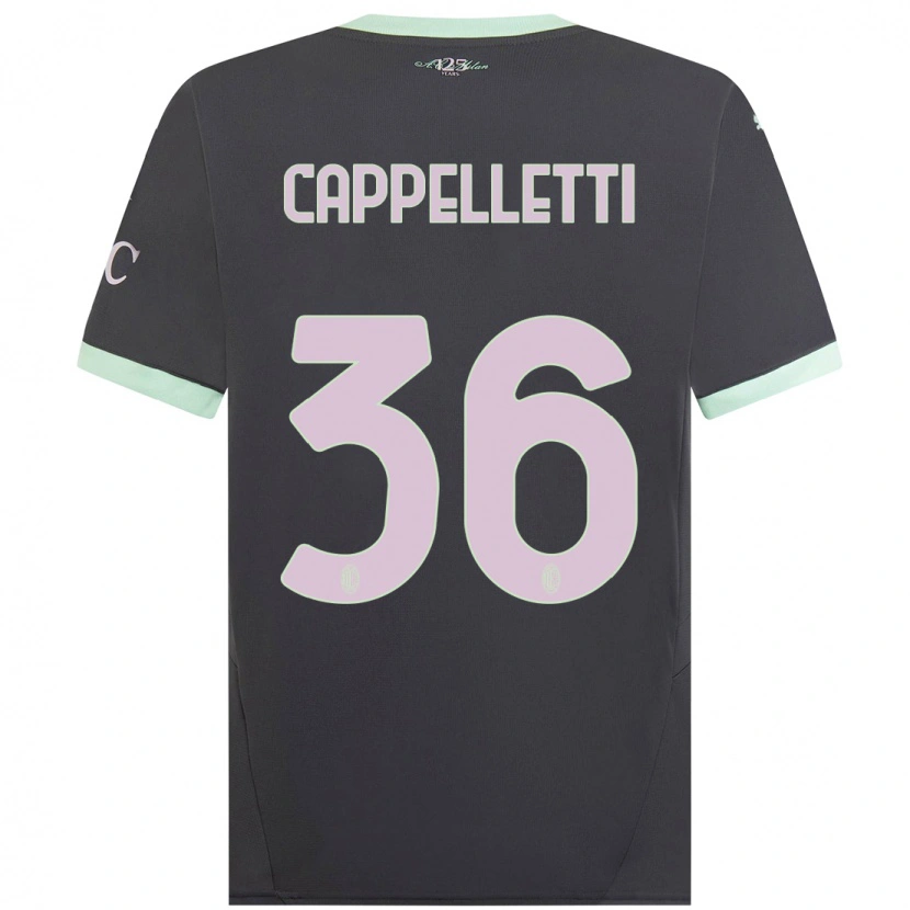 Danxen Niño Camiseta Mattia Cappelletti #36 Gris Equipación Tercera 2024/25 La Camisa