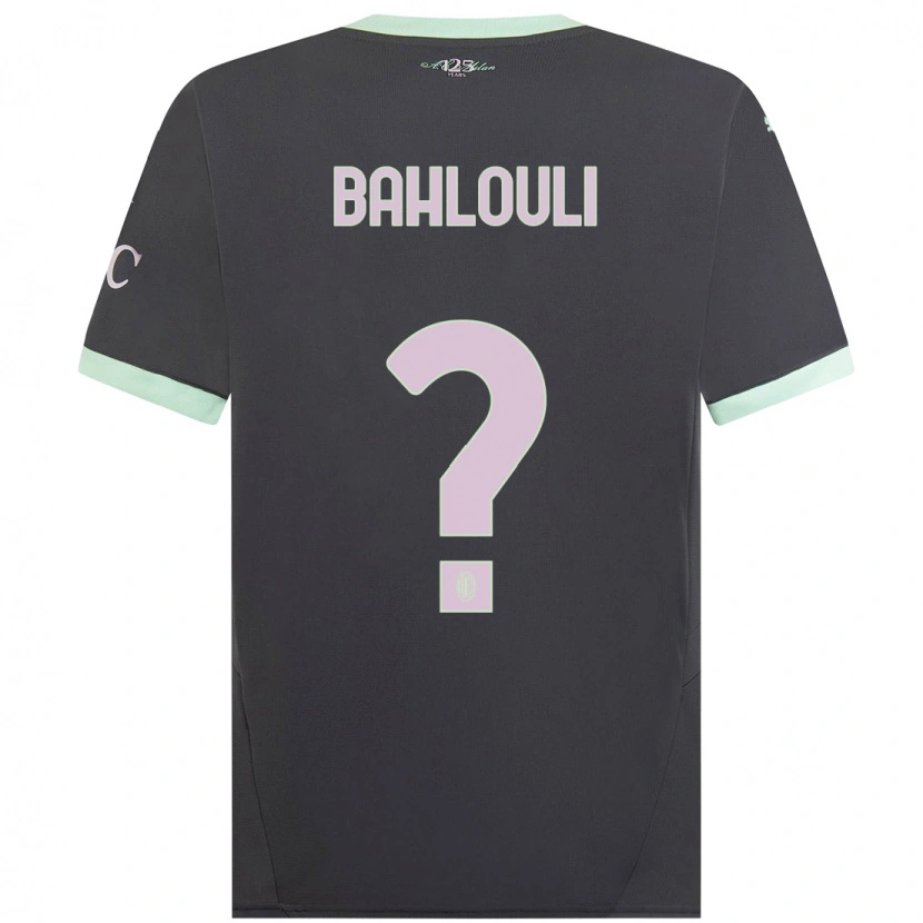 Danxen Niño Camiseta Nesrine Bahlouli #0 Gris Equipación Tercera 2024/25 La Camisa