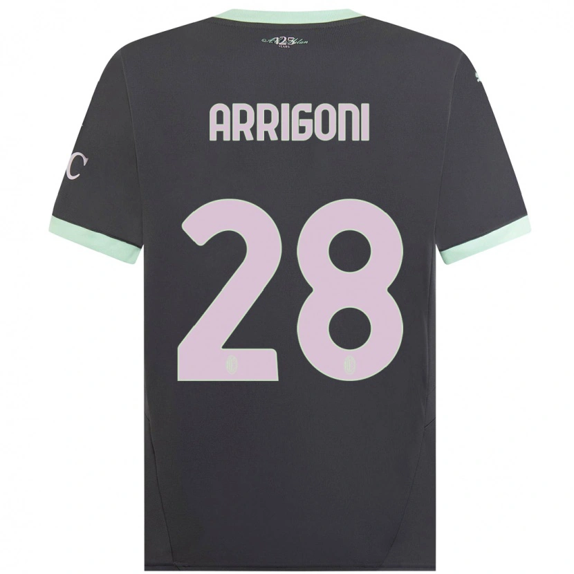 Danxen Niño Camiseta Giorgia Arrigoni #28 Gris Equipación Tercera 2024/25 La Camisa