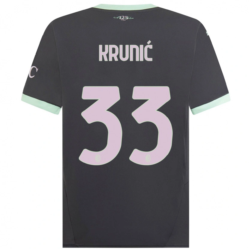 Danxen Niño Camiseta Rade Krunic #33 Gris Equipación Tercera 2024/25 La Camisa
