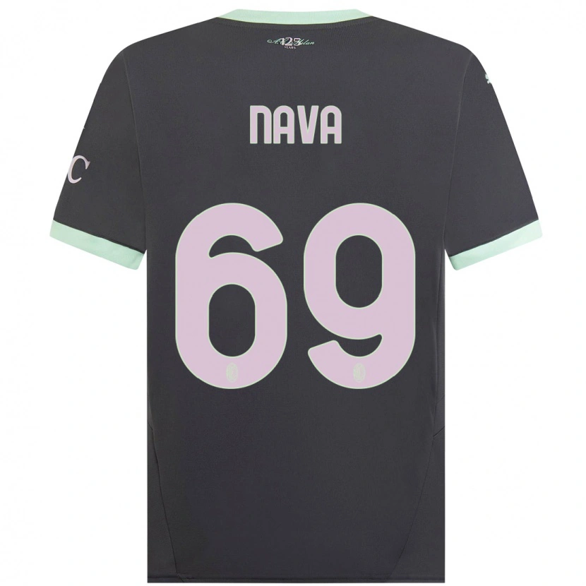 Danxen Niño Camiseta Lapo Nava #69 Gris Equipación Tercera 2024/25 La Camisa
