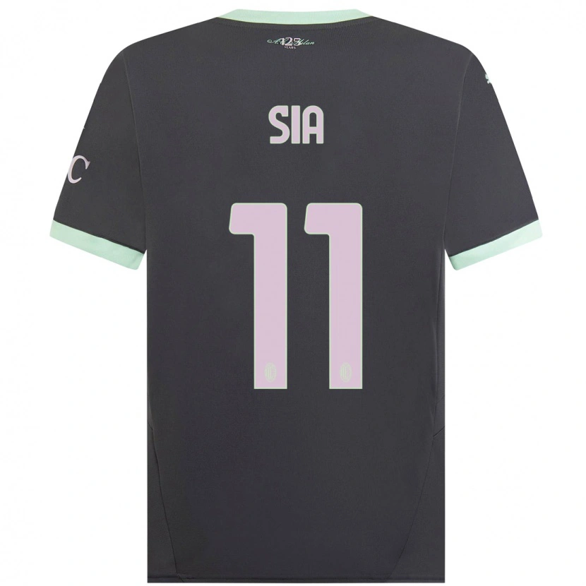 Danxen Niño Camiseta Diego Sia #11 Gris Equipación Tercera 2024/25 La Camisa