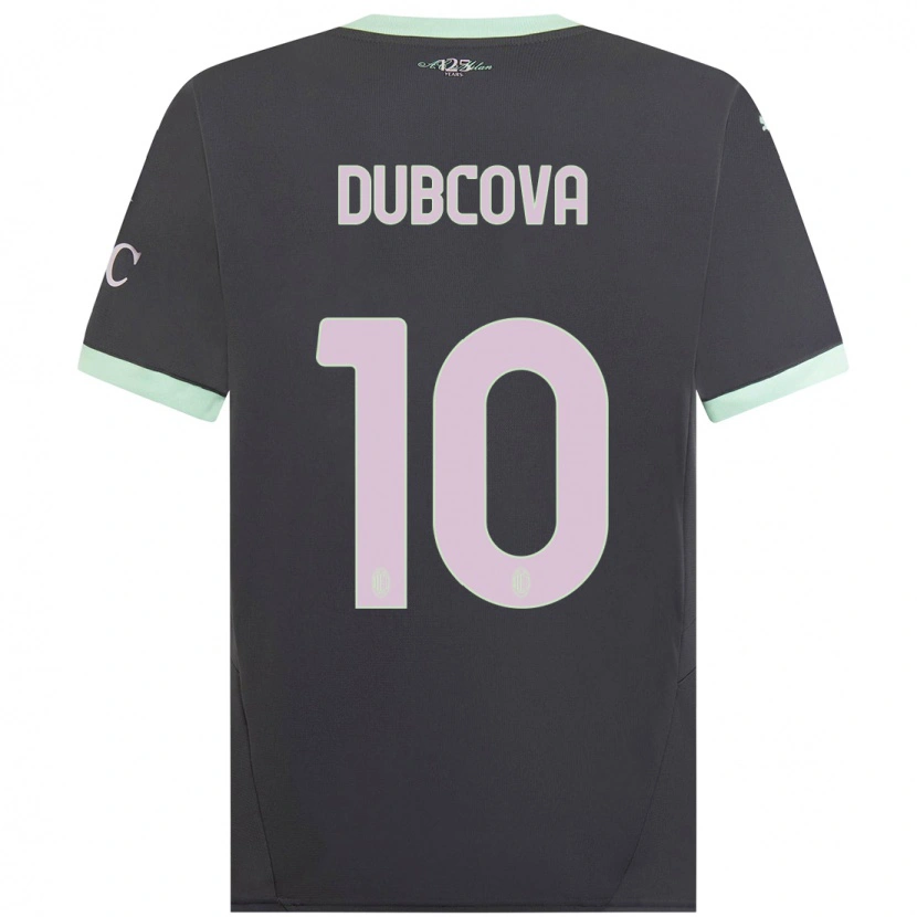 Danxen Niño Camiseta Kamila Dubcova #10 Gris Equipación Tercera 2024/25 La Camisa