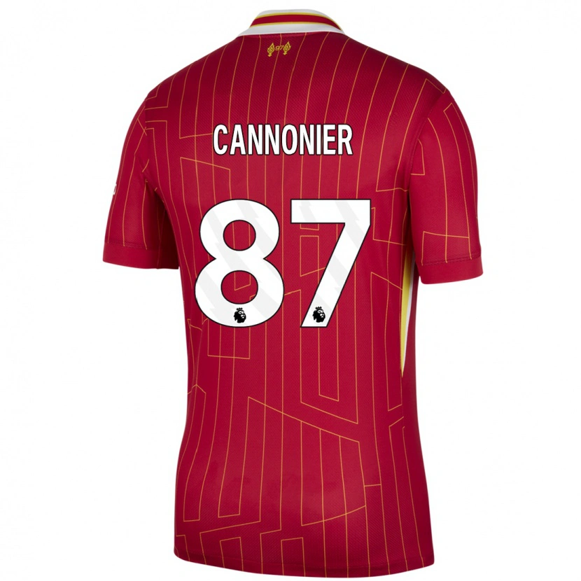 Danxen Hombre Camiseta Oakley Cannonier #87 Rojo Amarillo Blanco 1ª Equipación 2024/25 La Camisa