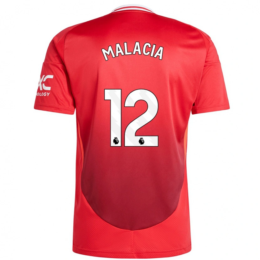 Danxen Hombre Camiseta Tyrell Malacia #12 Rojo Brillante 1ª Equipación 2024/25 La Camisa