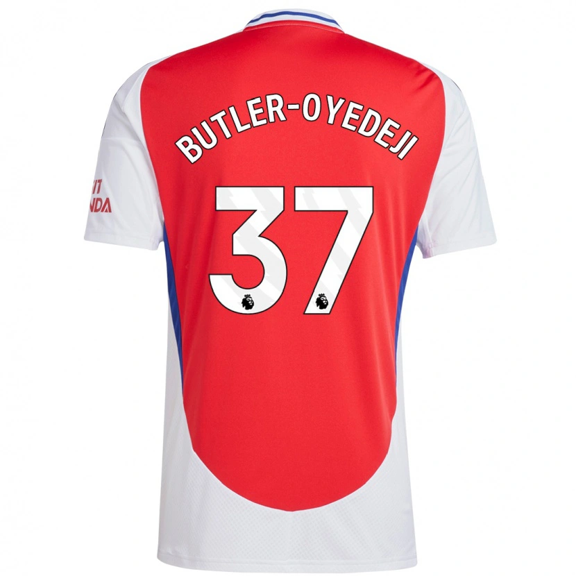 Danxen Hombre Camiseta Nathan Butler-Oyedeji #37 Rojo Blanco 1ª Equipación 2024/25 La Camisa