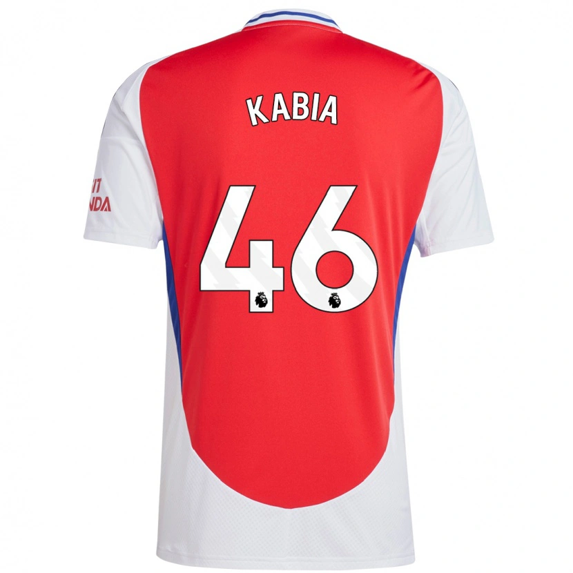 Danxen Hombre Camiseta Ismeal Kabia #46 Rojo Blanco 1ª Equipación 2024/25 La Camisa