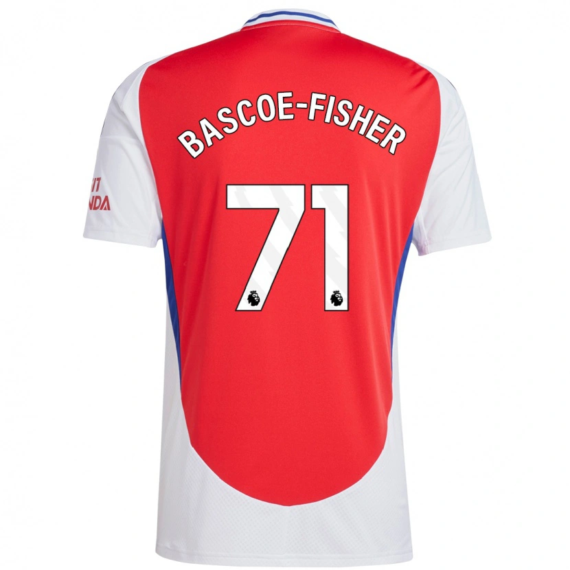 Danxen Hombre Camiseta Jakai Bascoe-Fisher #71 Rojo Blanco 1ª Equipación 2024/25 La Camisa