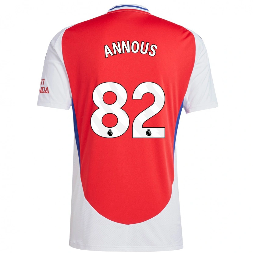 Danxen Hombre Camiseta Andre Annous #82 Rojo Blanco 1ª Equipación 2024/25 La Camisa