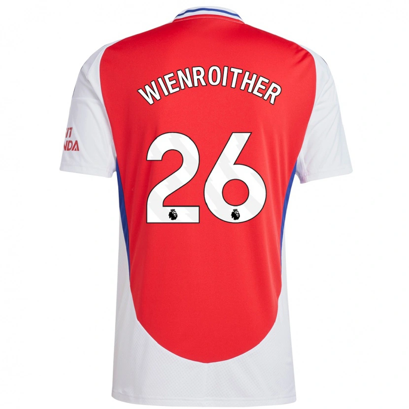 Danxen Hombre Camiseta Laura Wienroither #26 Rojo Blanco 1ª Equipación 2024/25 La Camisa