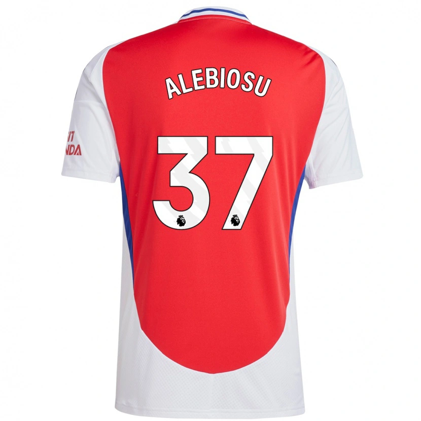 Danxen Hombre Camiseta Ryan Alebiosu #37 Rojo Blanco 1ª Equipación 2024/25 La Camisa