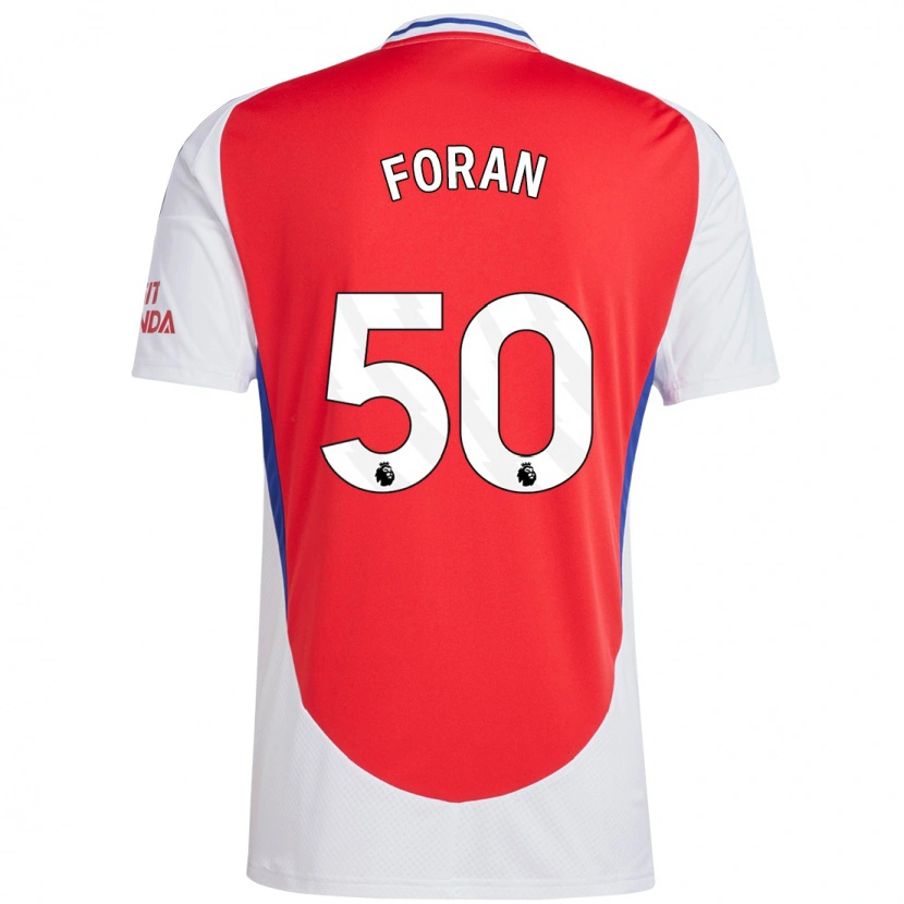 Danxen Hombre Camiseta Taylor Foran #50 Rojo Blanco 1ª Equipación 2024/25 La Camisa