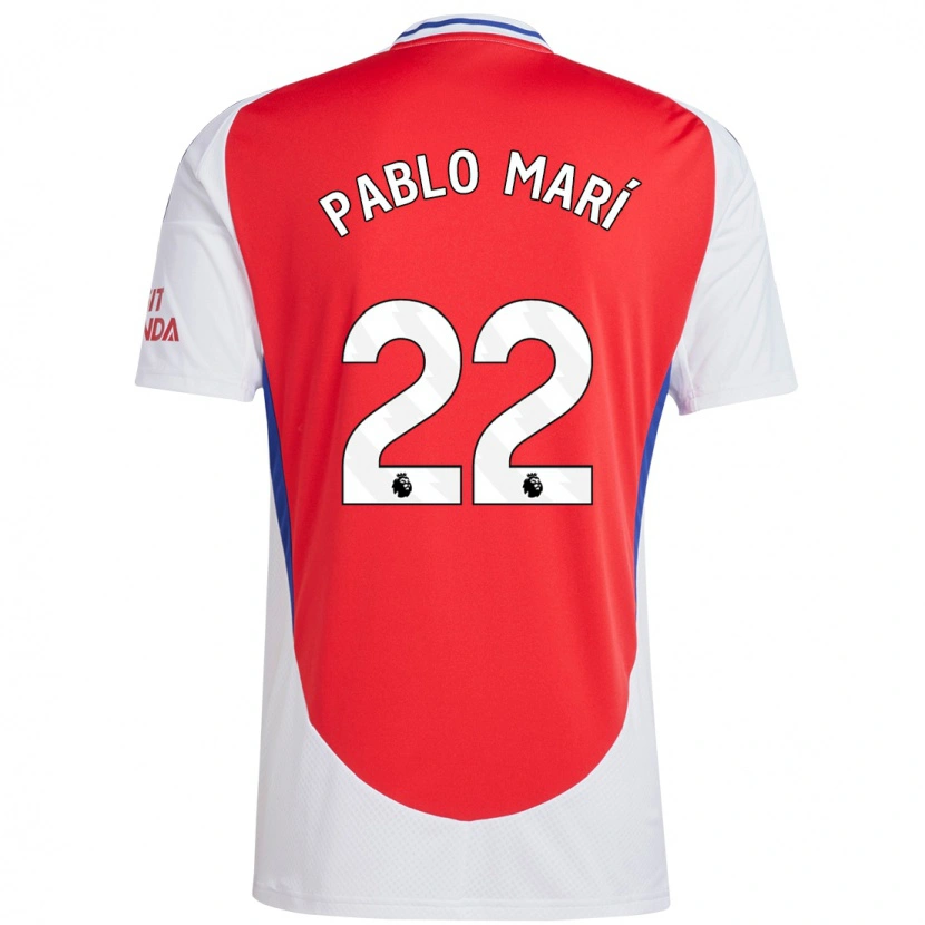 Danxen Hombre Camiseta Pablo Mari #22 Rojo Blanco 1ª Equipación 2024/25 La Camisa