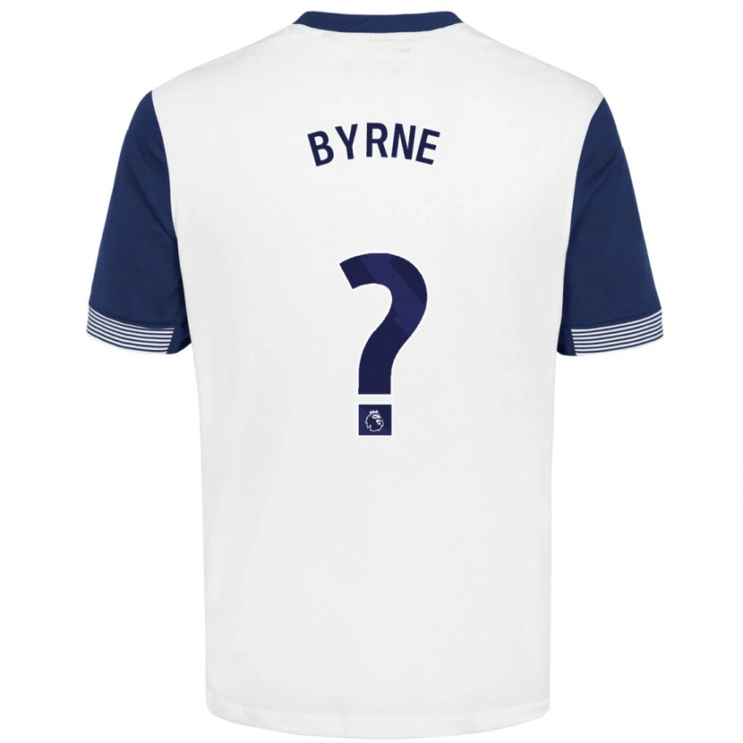 Danxen Hombre Camiseta Harry Byrne #0 Blanco Azul 1ª Equipación 2024/25 La Camisa