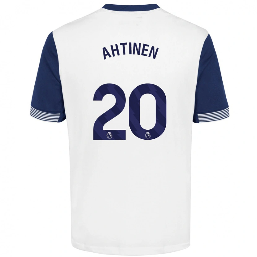 Danxen Hombre Camiseta Olga Ahtinen #20 Blanco Azul 1ª Equipación 2024/25 La Camisa