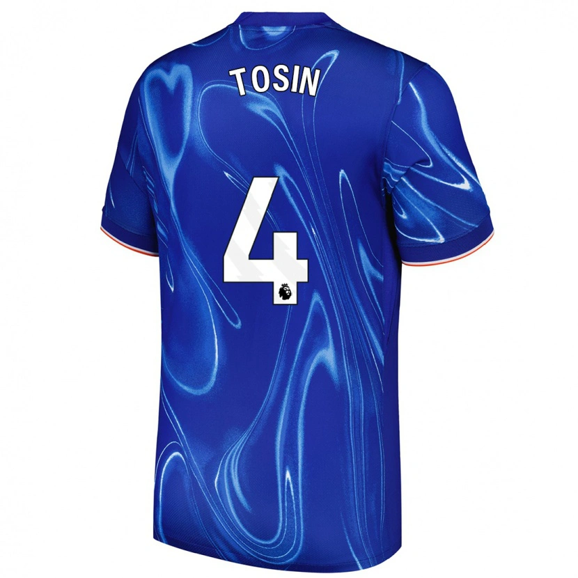 Danxen Hombre Camiseta Tosin Adarabioyo #4 Azul Blanco 1ª Equipación 2024/25 La Camisa
