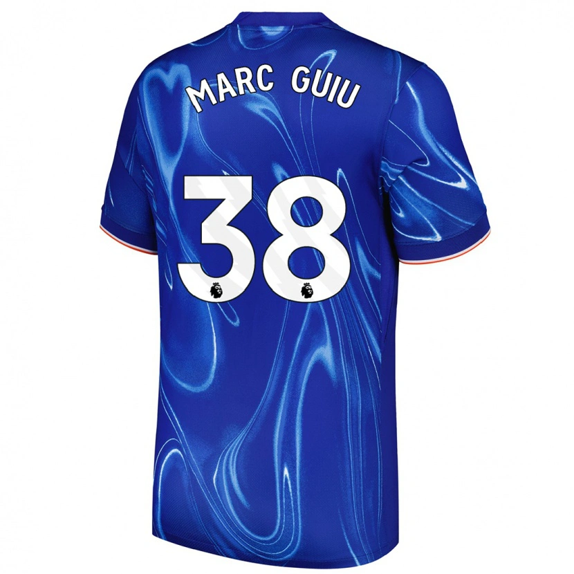 Danxen Hombre Camiseta Marc Guiu #38 Azul Blanco 1ª Equipación 2024/25 La Camisa