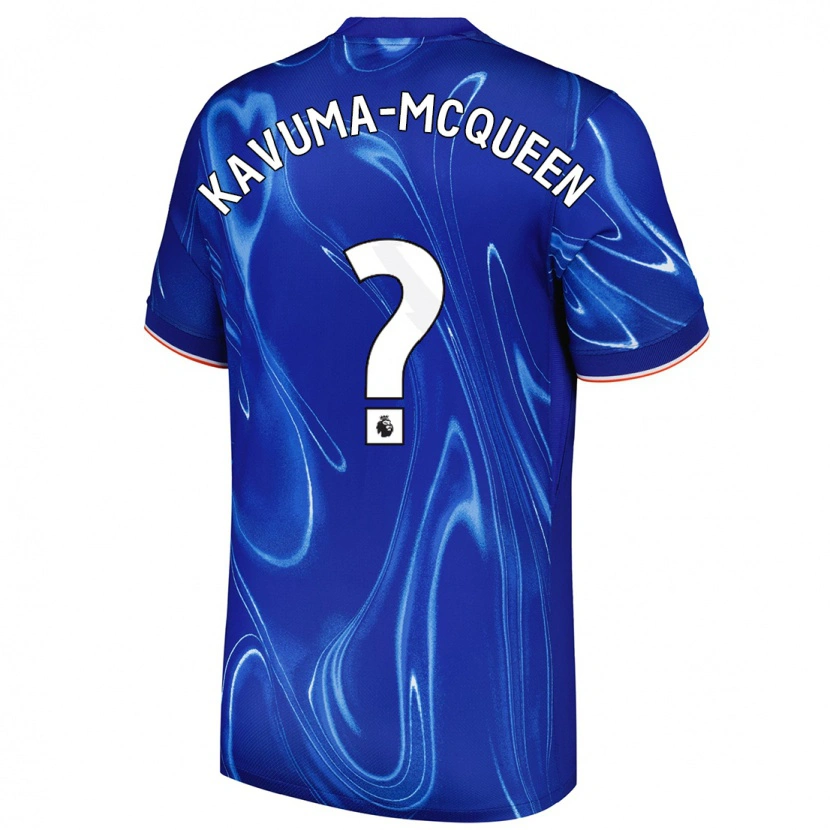Danxen Hombre Camiseta Ryan Kavuma-Mcqueen #0 Azul Blanco 1ª Equipación 2024/25 La Camisa
