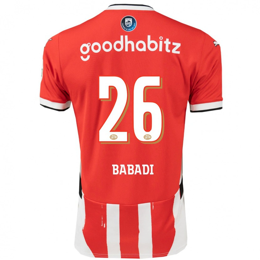 Danxen Hombre Camiseta Isaac Babadi #26 Rojo Blanco 1ª Equipación 2024/25 La Camisa