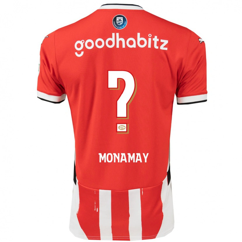 Danxen Hombre Camiseta Madi Monamay #0 Rojo Blanco 1ª Equipación 2024/25 La Camisa