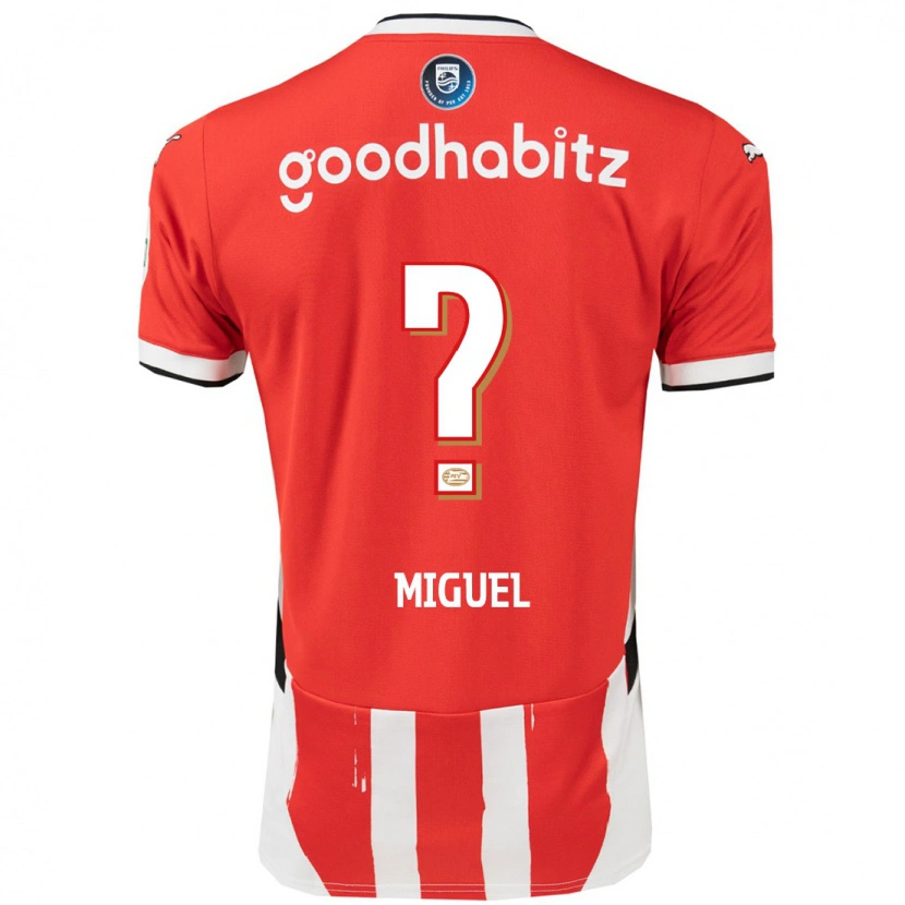 Danxen Hombre Camiseta Yani Miguel #0 Rojo Blanco 1ª Equipación 2024/25 La Camisa