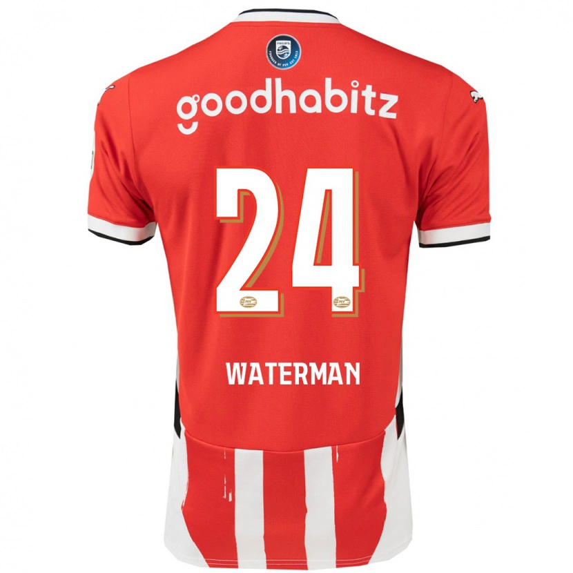 Danxen Hombre Camiseta Boy Waterman #24 Rojo Blanco 1ª Equipación 2024/25 La Camisa
