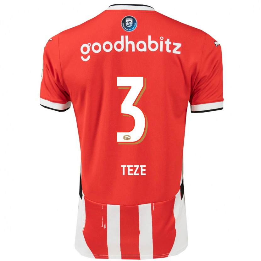 Danxen Hombre Camiseta Jordan Teze #3 Rojo Blanco 1ª Equipación 2024/25 La Camisa