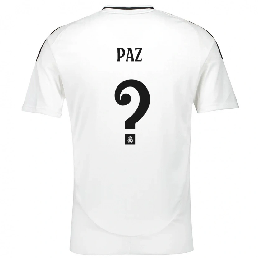 Danxen Hombre Camiseta Nico Paz #0 Blanco 1ª Equipación 2024/25 La Camisa