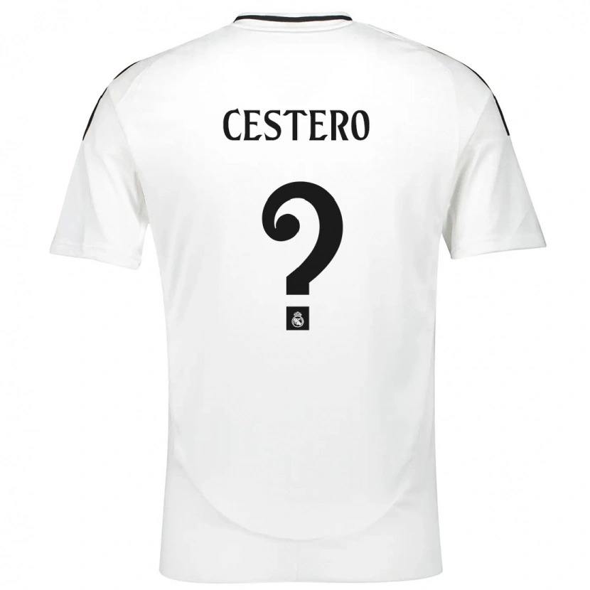 Danxen Hombre Camiseta Jorge Cestero #0 Blanco 1ª Equipación 2024/25 La Camisa