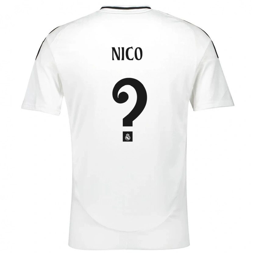 Danxen Hombre Camiseta Nico Sánchez #0 Blanco 1ª Equipación 2024/25 La Camisa