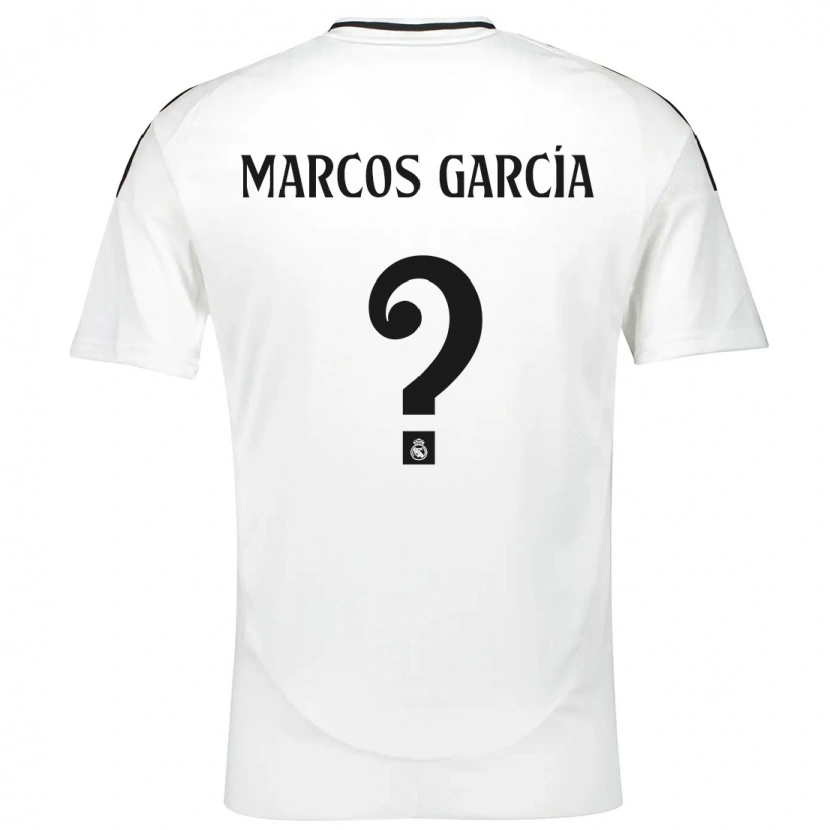 Danxen Hombre Camiseta Marcos García #0 Blanco 1ª Equipación 2024/25 La Camisa