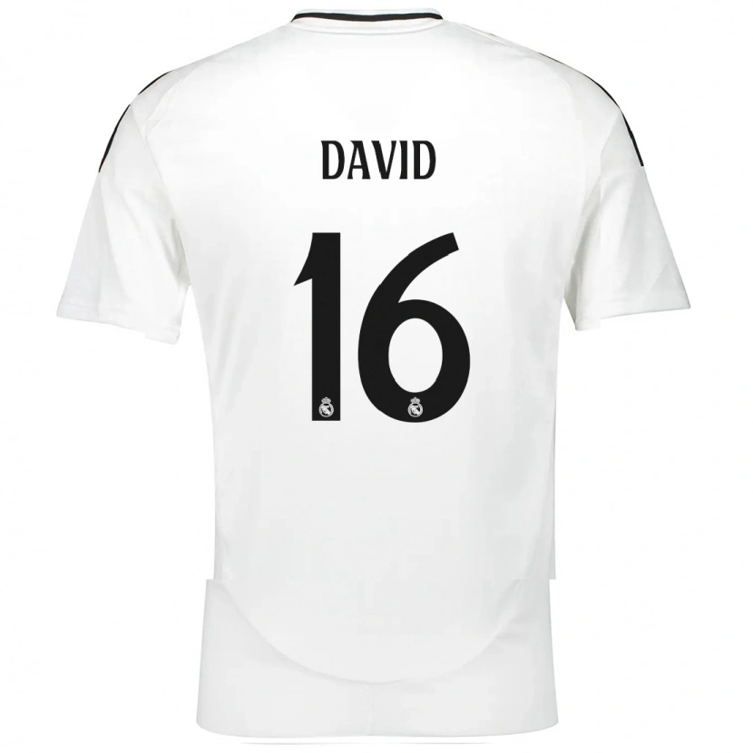 Danxen Hombre Camiseta Antonio David #16 Blanco 1ª Equipación 2024/25 La Camisa