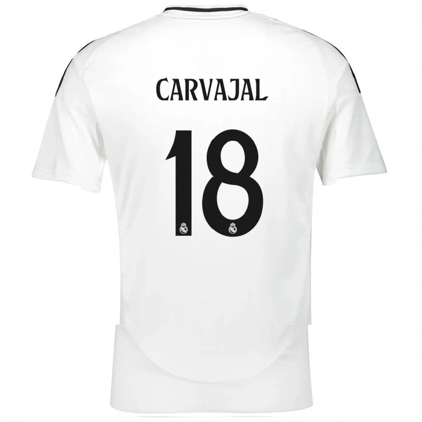 Danxen Hombre Camiseta Ángel Carvajal #18 Blanco 1ª Equipación 2024/25 La Camisa