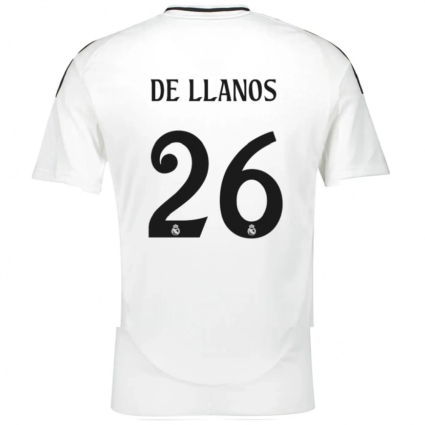 Danxen Hombre Camiseta Hugo De Llanos #26 Blanco 1ª Equipación 2024/25 La Camisa